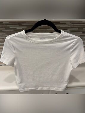 wild fable White Short Sleeve Crop Tee for women
